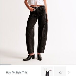 Abercrombie & Fitch mid rise barrel jeans